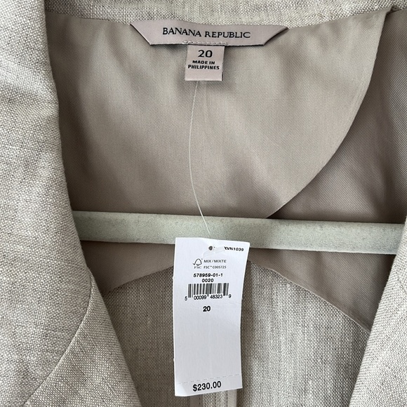Banana Republic Linen Blazer Size 20 - Picture 2 of 4
